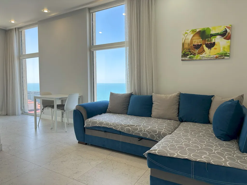 Апартаменты однокомнатные на проспекте Курортном, 44 м², Сочи — спальня, фото 3