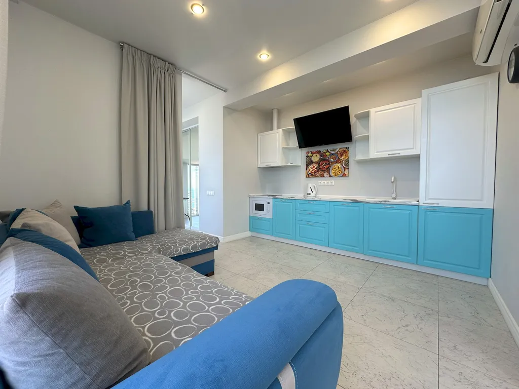 Апартаменты однокомнатные на проспекте Курортном, 44 м², Сочи — кухня