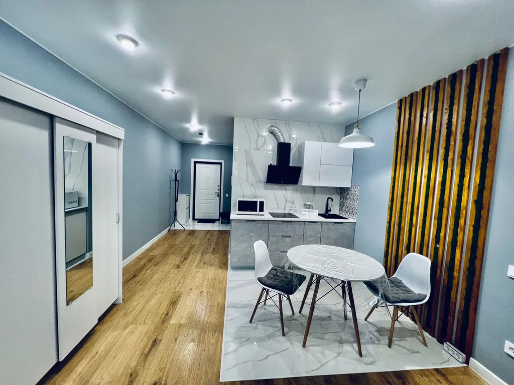 Студия однокомнатная на улице Дмитрия Михайлова, 40 м², Ногинск — кухня, фото 2