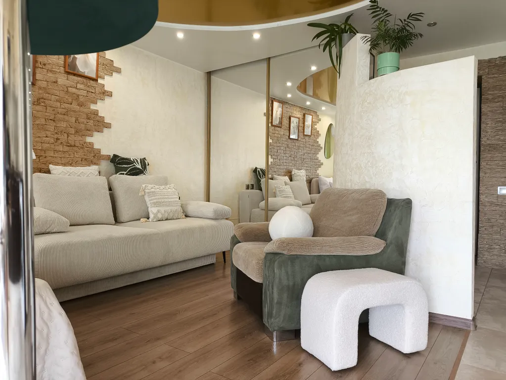 Квартира однокомнатная на улице Юбилейной, 34 м², Новосельцы — спальня, фото 9