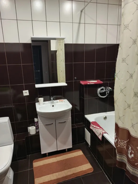 Квартира однокомнатная в Октябрьском, 50 м², Самара — ванная комната