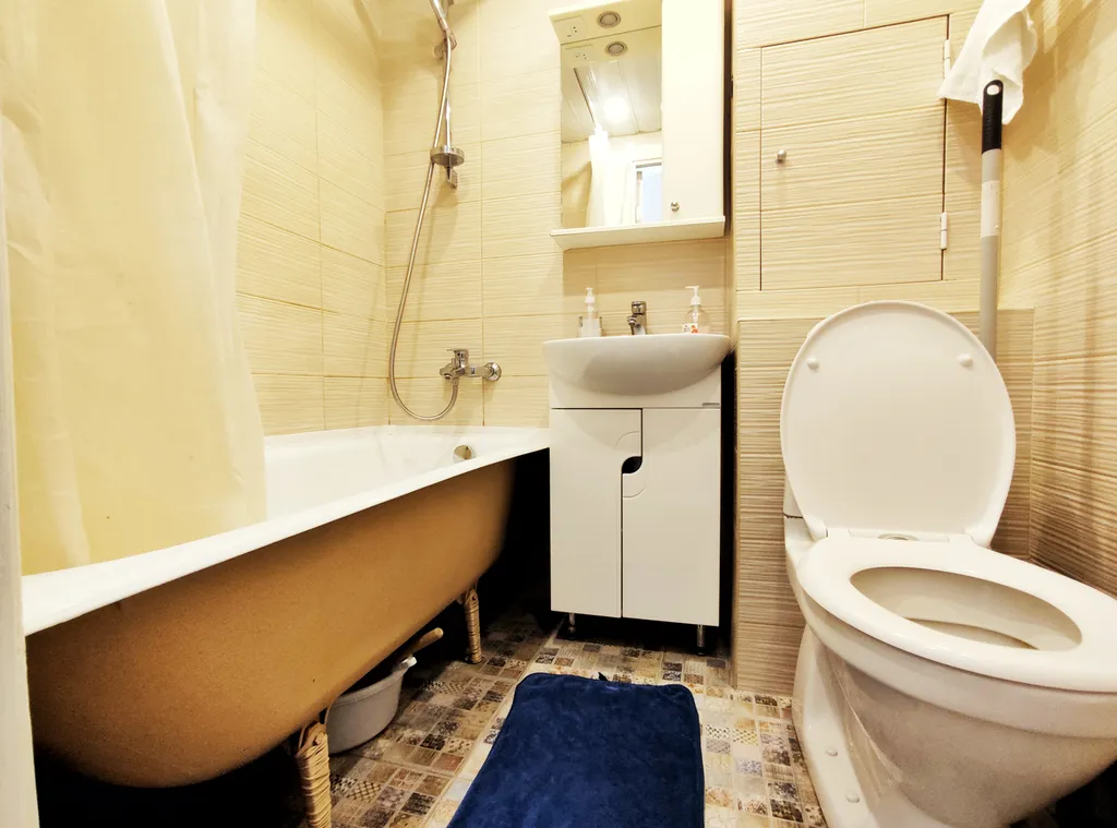 Квартира однокомнатная у Южной, в Чертаново Северное, 34 м², Москва — ванная комната, фото 2
