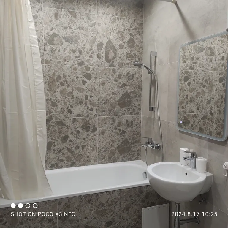 Квартира однокомнатная в Железнодорожном, 48 м², Самара — ванная комната