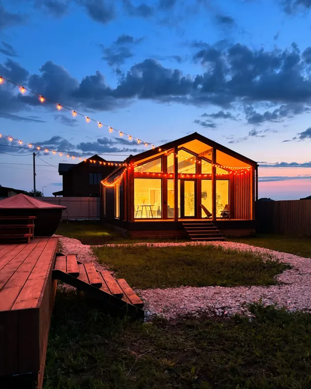 Просторный барн-хаус с сауной и чаном рядом с Казанью