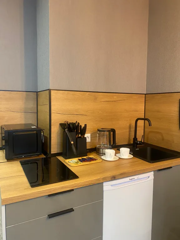 Апартаменты однокомнатные в Советском, 28 м², Красноярск — кухня, фото 3