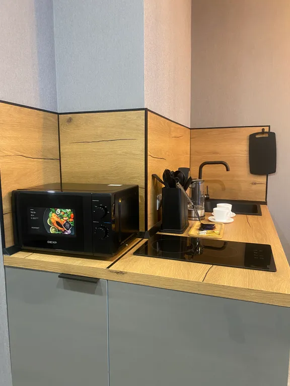 Апартаменты однокомнатные в Советском, 28 м², Красноярск — кухня, фото 4