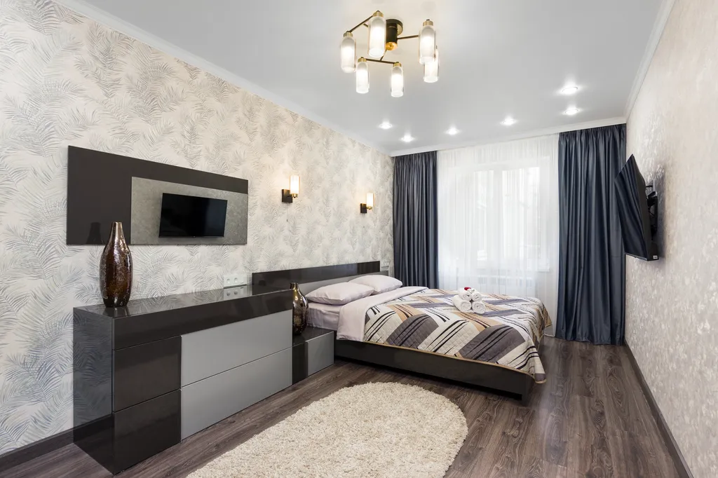 Квартира трёхкомнатная на улице Чайковского, 80 м², Кисловодск — спальня, фото 3