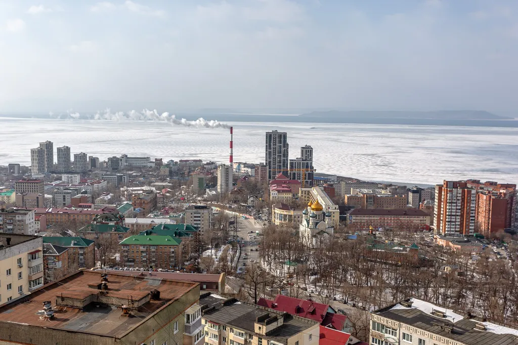 Квартира двухкомнатная в Ленинском, 50 м², Владивосток — вид из окна, фото 7