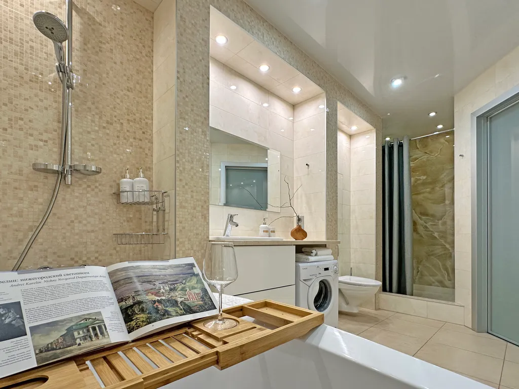 Квартира однокомнатная в Советском, 56 м², Нижний Новгород — ванная комната, фото 2