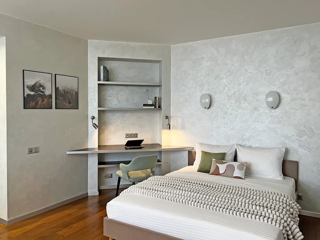 Квартира однокомнатная в Советском, 56 м², Нижний Новгород — спальня, фото 4