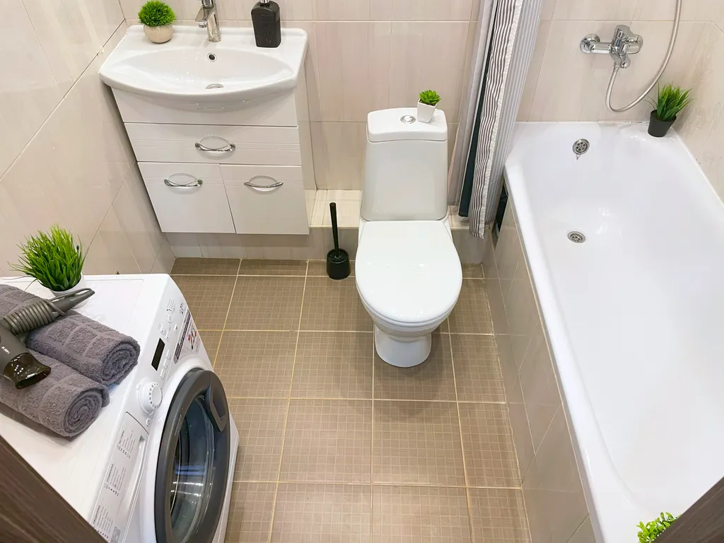 Квартира однокомнатная у метро Котельники, 40 м² — ванная комната, фото 5
