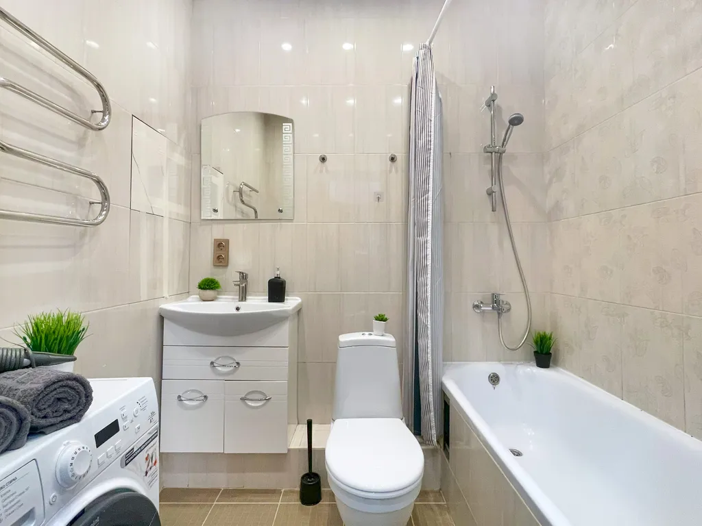 Квартира однокомнатная у метро Котельники, 40 м² — ванная комната