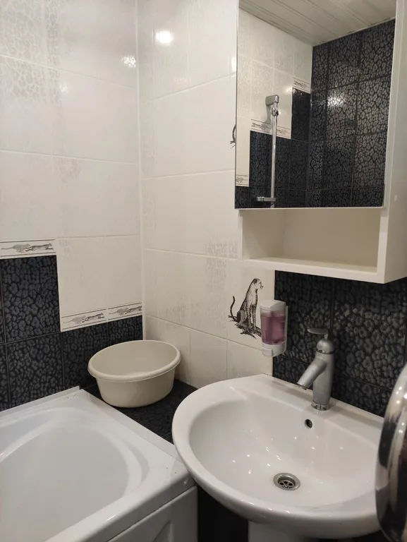 Квартира двухкомнатная у Московской, в Канавино, 60 м², Нижний Новгород — ванная комната, фото 2