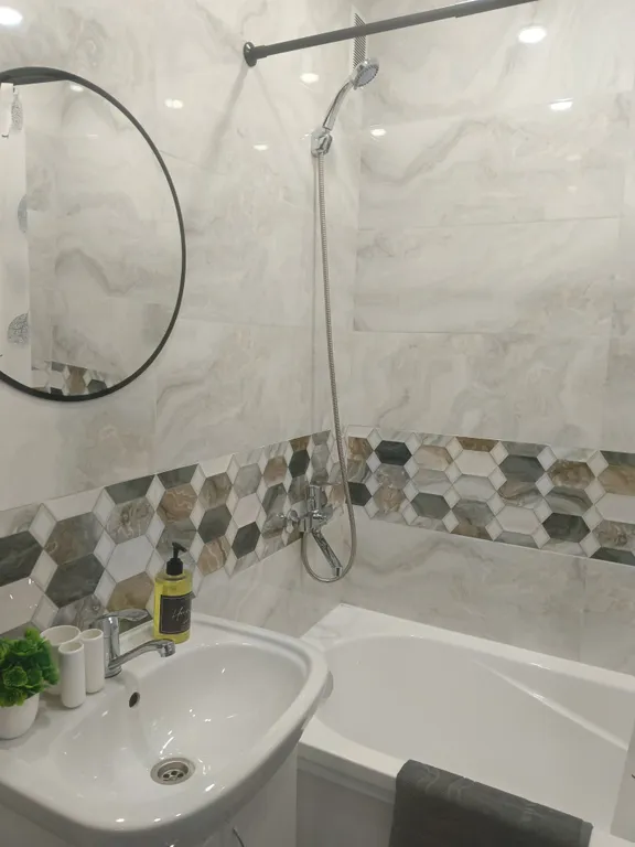 Квартира двухкомнатная у Московской, в Канавино, 48 м², Нижний Новгород — ванная комната, фото 3