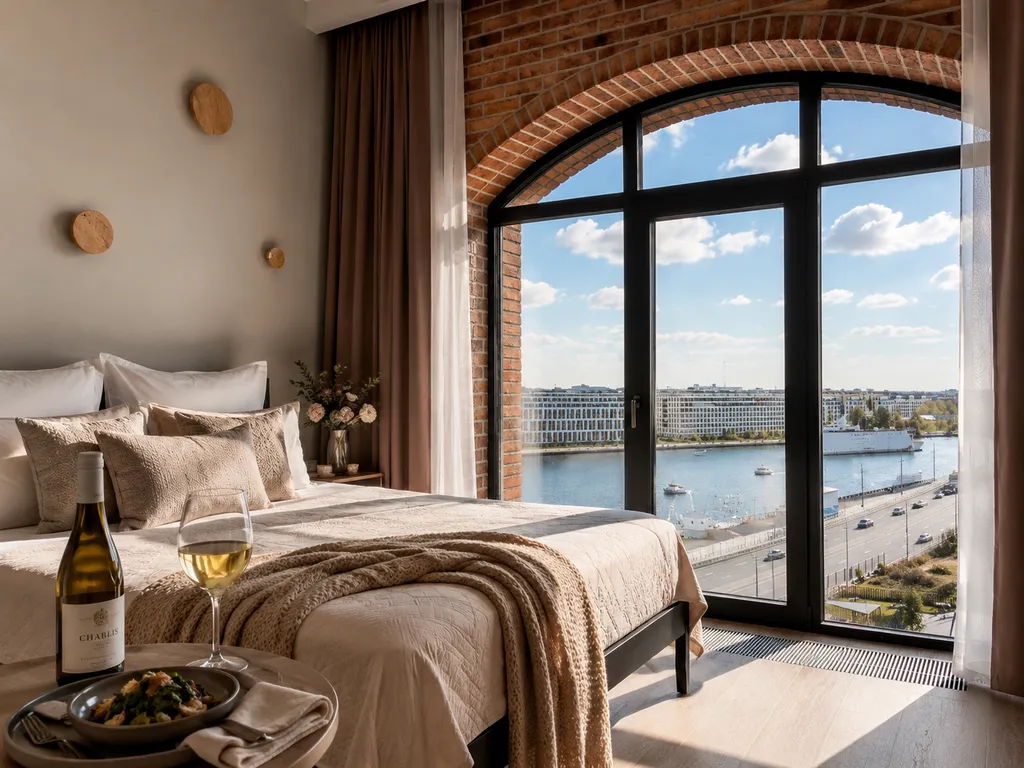 Апартаменты студия Петербург river loft — общий вид