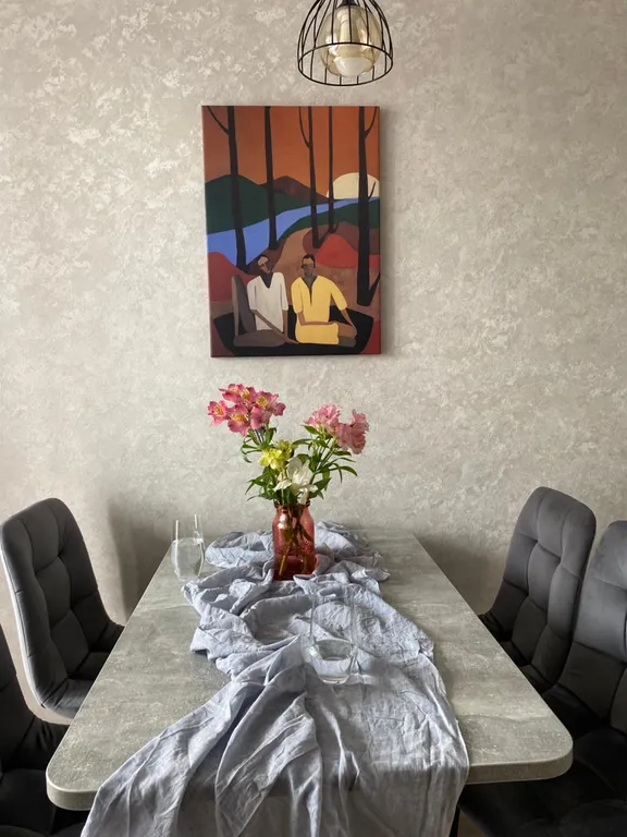 Квартира однокомнатная на улице Комарова, 38 м², Ессентуки — кухня