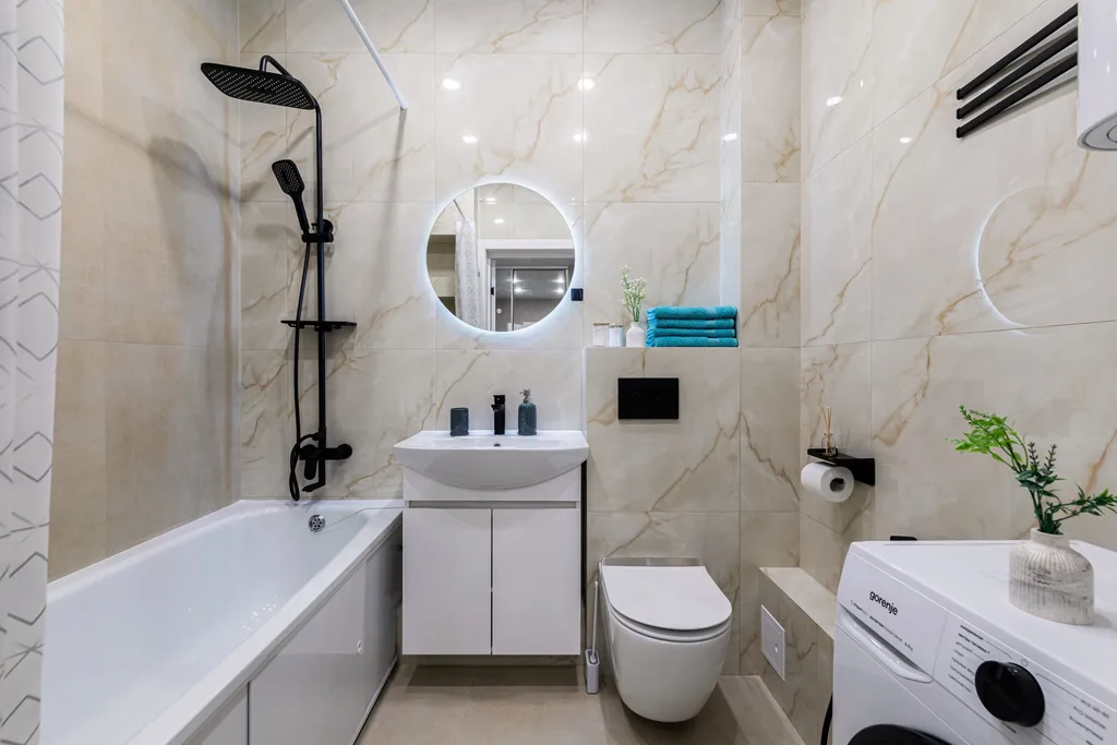 Квартира однокомнатная в Советском, 48 м², Казань — ванная комната
