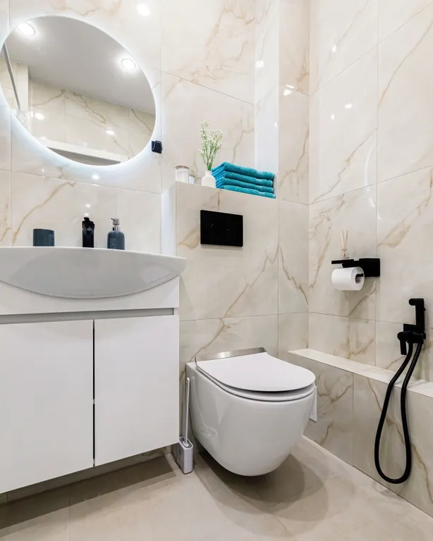 Квартира однокомнатная в Советском, 48 м², Казань — ванная комната, фото 2