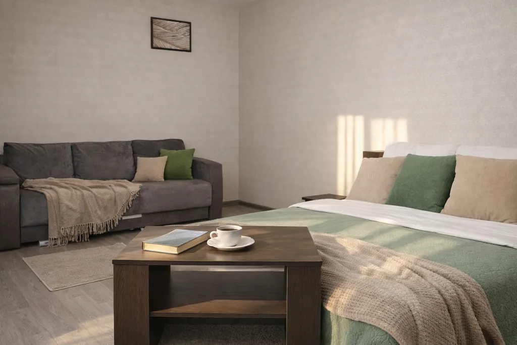 Квартира однокомнатная на улице Дзержинского, 32 м², Сызрань — спальня, фото 2