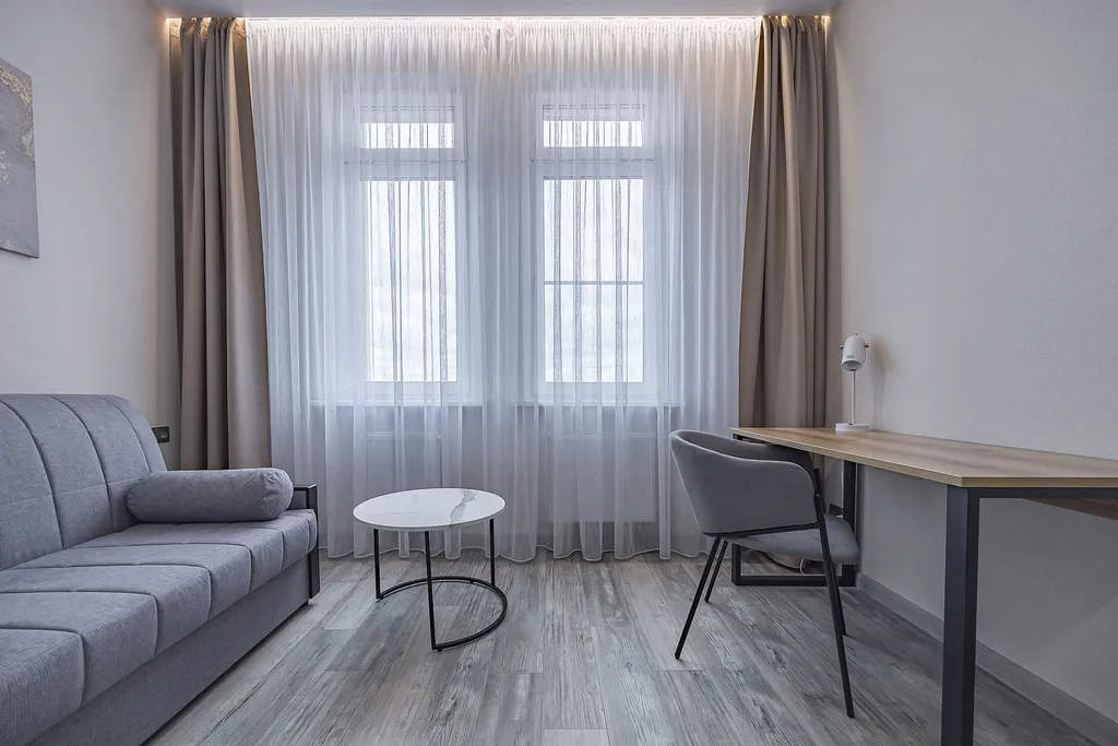 Квартира однокомнатная у Горьковской, в Кузнечихе, 55 м², Нижний Новгород — спальня, фото 6