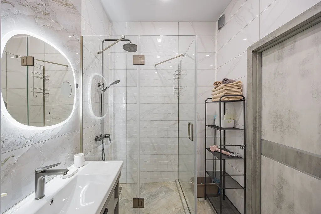 Квартира однокомнатная у Горьковской, в Кузнечихе, 55 м², Нижний Новгород — ванная комната, фото 5