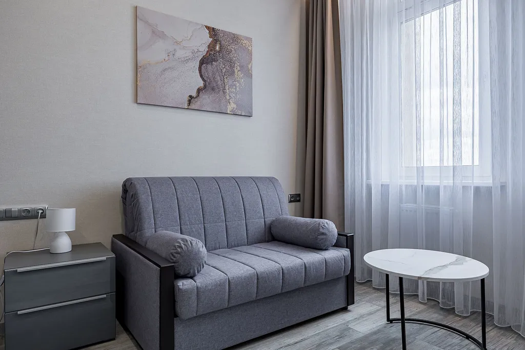 Квартира однокомнатная у Горьковской, в Кузнечихе, 55 м², Нижний Новгород — спальня, фото 5
