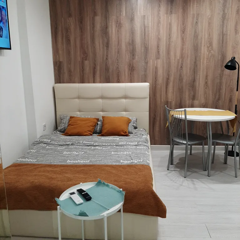 Студия однокомнатная у метро Петровский парк, 21 м², Москва — спальня, фото 2