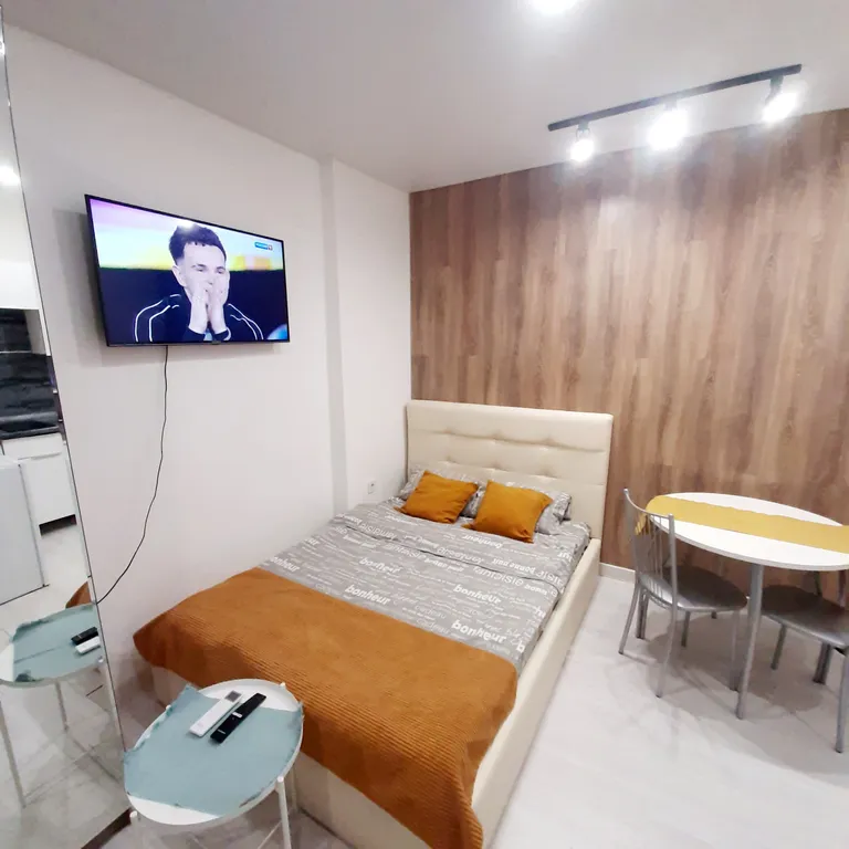 Студия однокомнатная у метро Петровский парк, 21 м², Москва — спальня, фото 3