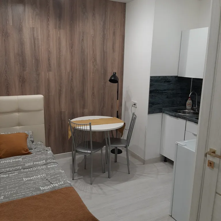 Студия однокомнатная у метро Петровский парк, 21 м², Москва — спальня, фото 5