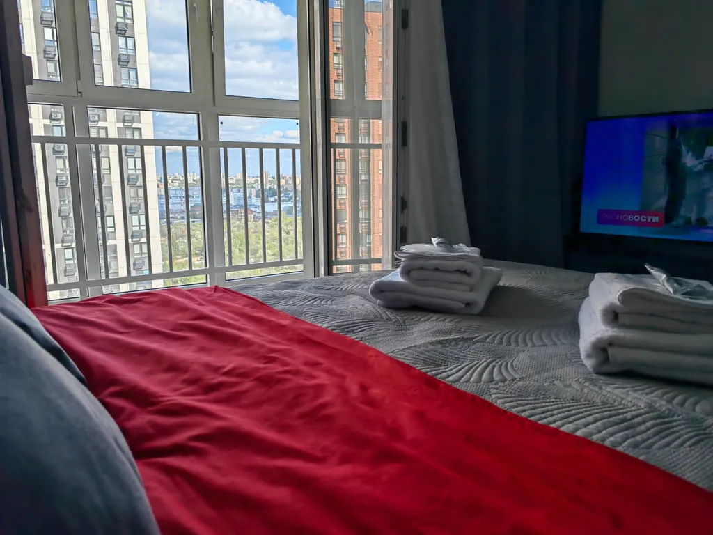 Студия однокомнатная у Горьковской, в Кузнечихе, 26 м², Нижний Новгород — спальня, фото 6