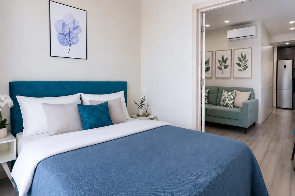 Квартира однокомнатная в Ленинском, 35 м², Владивосток — спальня, фото 4