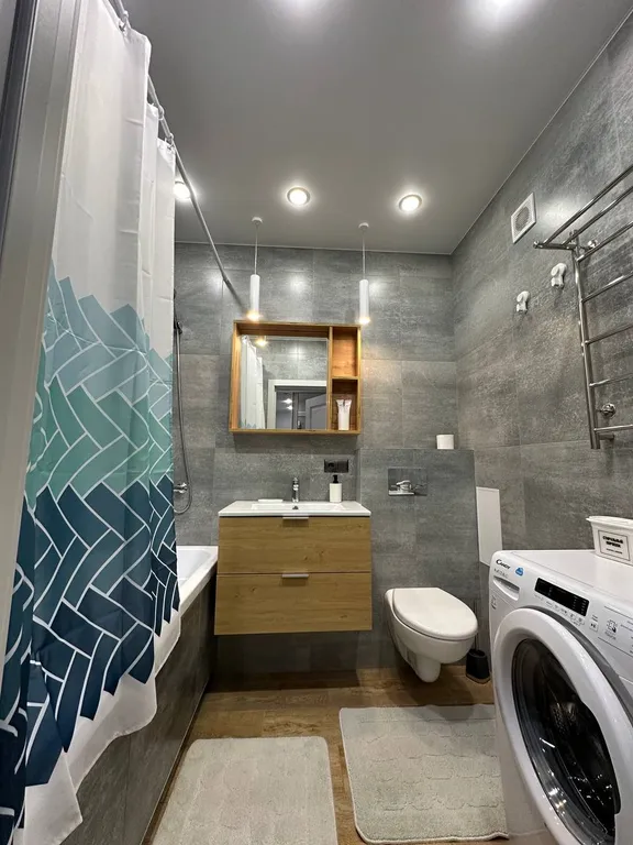 Квартира однокомнатная в Октябрьском, 40 м², Иркутск — ванная комната, фото 2