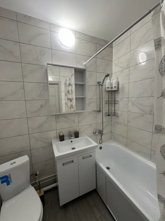 Квартира однокомнатная на проспекте Ручьёвском, 33 м², Мурино — ванная комната