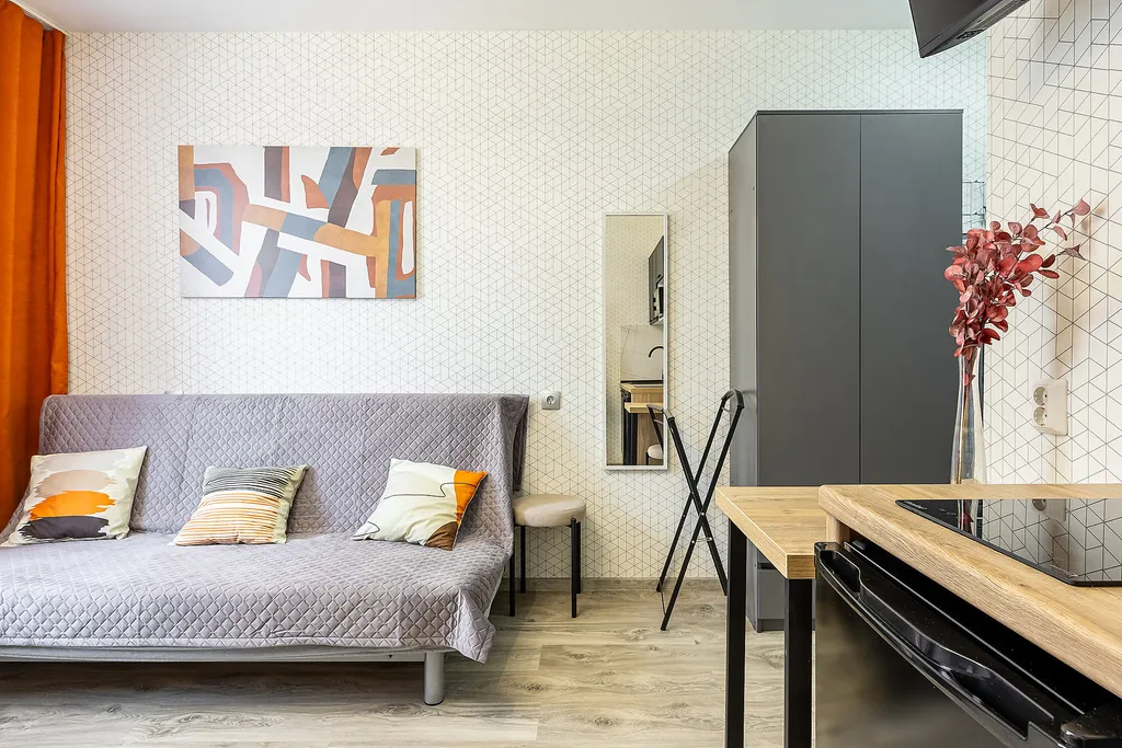 Студия однокомнатная у Буревестника, в Мещерке, 20 м², Нижний Новгород — спальня, фото 10