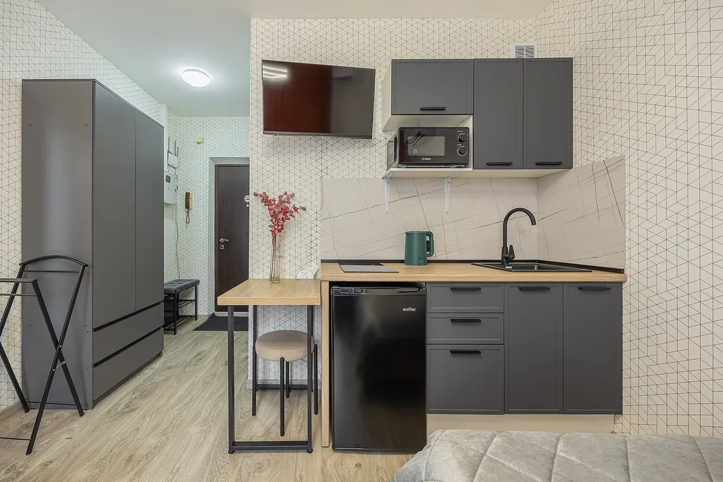 Студия однокомнатная у Буревестника, в Мещерке, 20 м², Нижний Новгород — кухня, фото 2