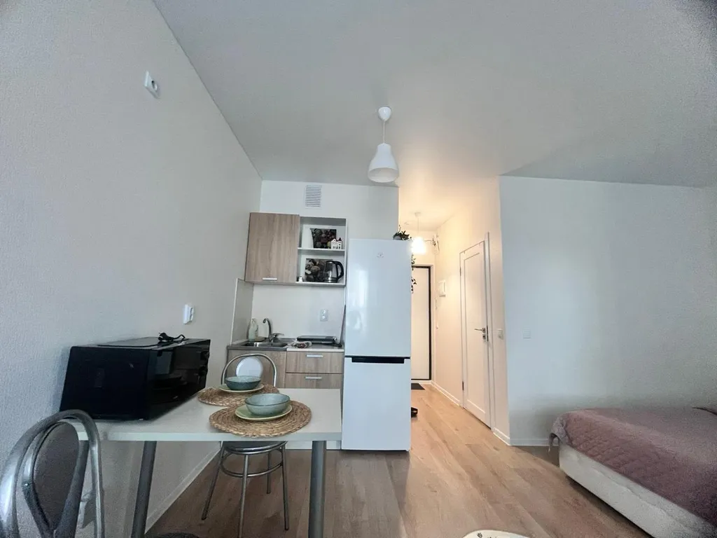 Студия однокомнатная в Чкаловском, 34 м², Екатеринбург — кухня, фото 4