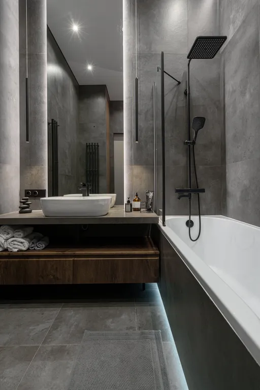 Квартира однокомнатная в Советском, 55 м², Красноярск — ванная комната, фото 4