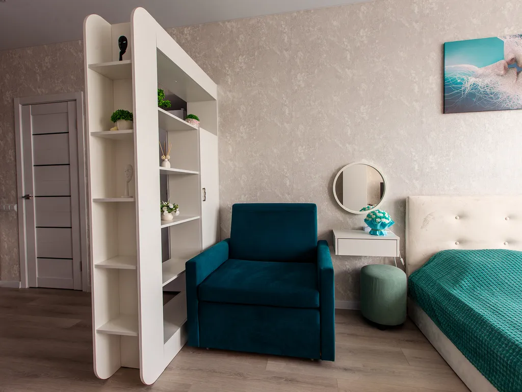 Студия однокомнатная в Советском, 31 м², Нижний Новгород — спальня, фото 3