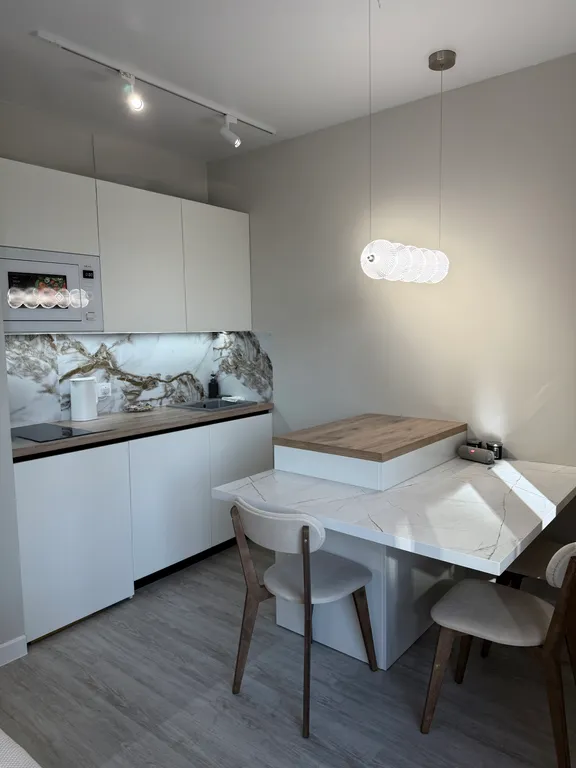 Студия однокомнатная на улице Николая Машарова, 27 м², Тюмень — кухня, фото 3