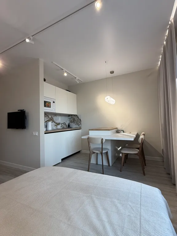 Студия однокомнатная на улице Николая Машарова, 27 м², Тюмень — кухня, фото 2
