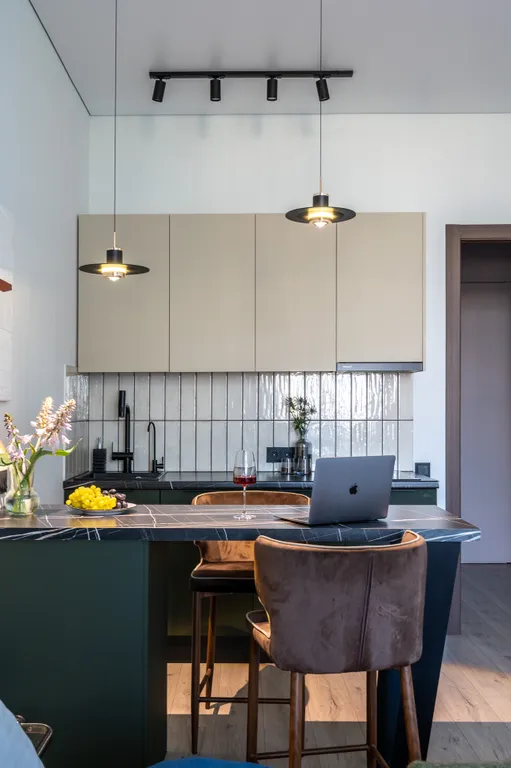 Студия однокомнатная в Чкаловском, 30 м², Екатеринбург — кухня, фото 6