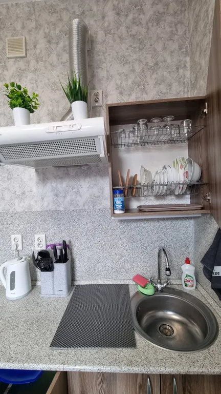Студия однокомнатная у Окружной, в Марфино, 18 м², Москва — кухня, фото 2