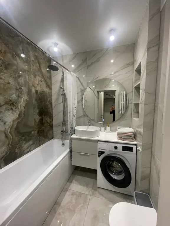 Студия двухкомнатная в Ново-Савиновском, 47 м², Казань — ванная комната