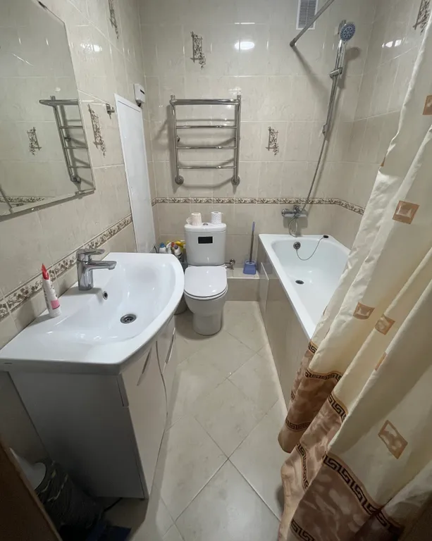 Квартира однокомнатная на улице Евдокимова, 40 м², Ростов-на-Дону — ванная комната