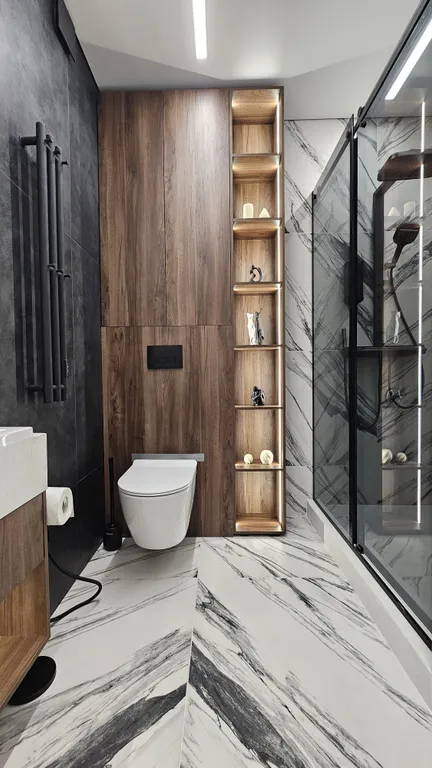 Апартаменты однокомнатные в Ново-Савиновском, 45 м², Казань — ванная комната