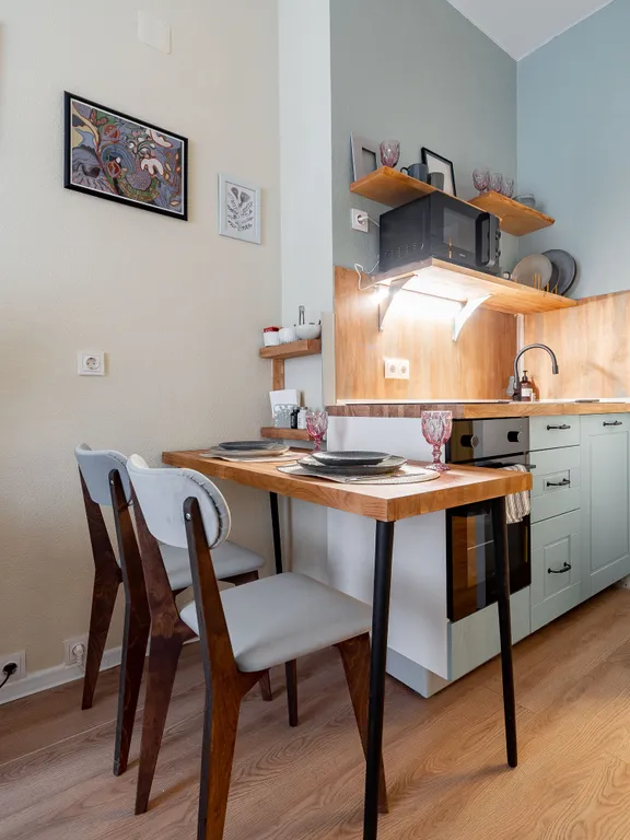 Студия однокомнатная в Колпинском, 26 м², Колпино — кухня, фото 4