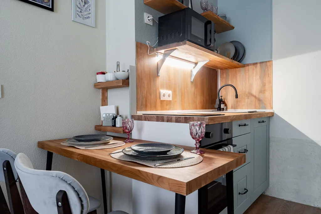 Студия однокомнатная в Колпинском, 26 м², Колпино — кухня, фото 5