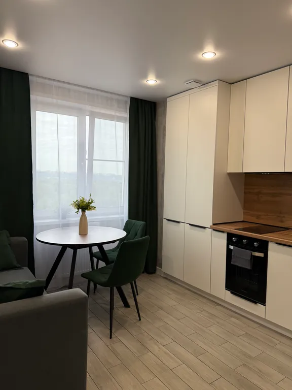 Квартира однокомнатная на улице Луначарского, 37 м², Бор — кухня