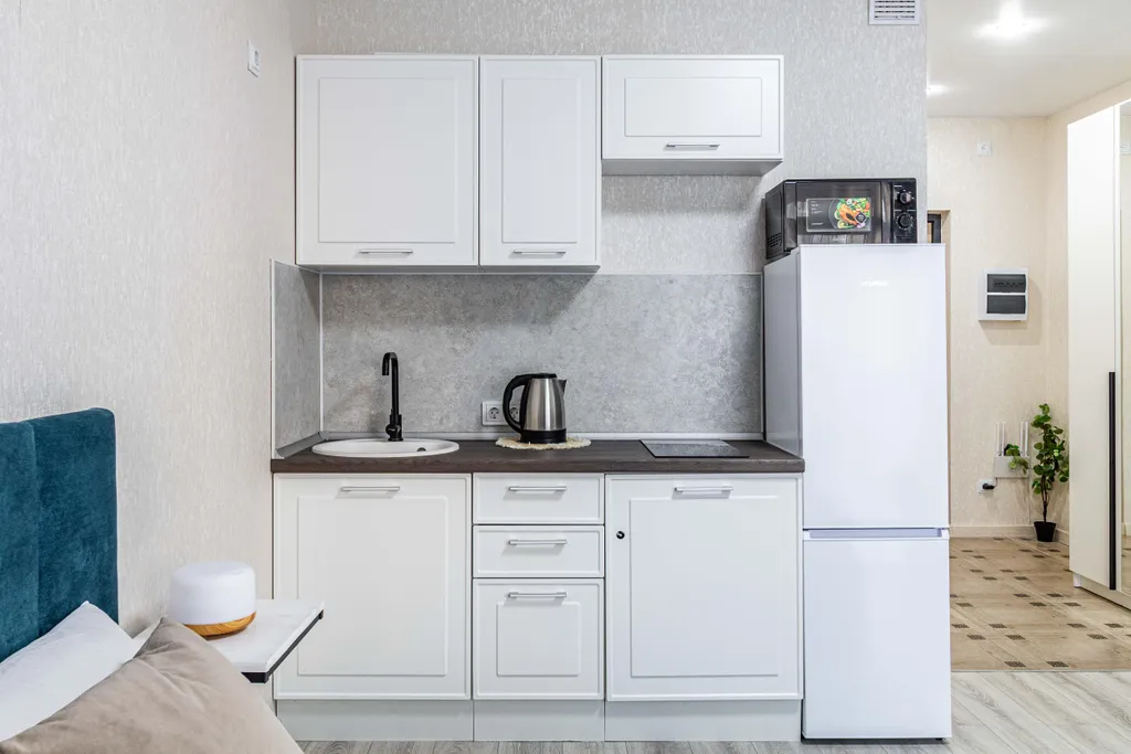 Студия однокомнатная на проспекте Успенском, 30 м², Верхняя Пышма — кухня