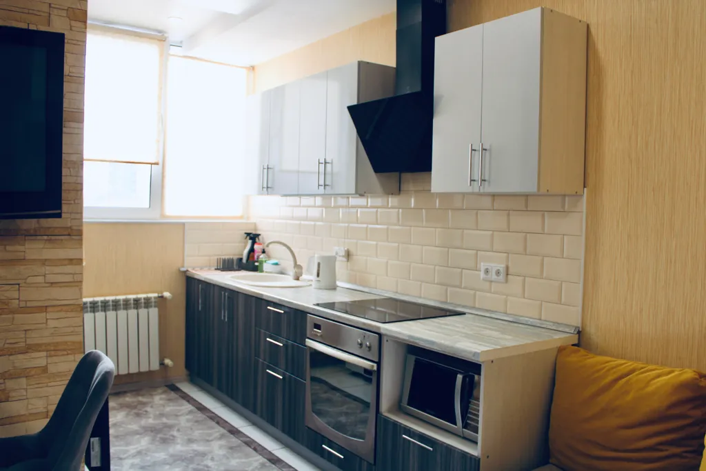 Студия однокомнатная в Октябрьском, 43 м², Самара — кухня